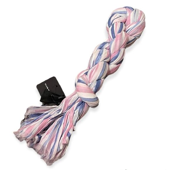 CLUB MONACO Mauve Pink/blue Oversize 100% Cotton Lightweight Wrap Scarf - Picture 2 of 6